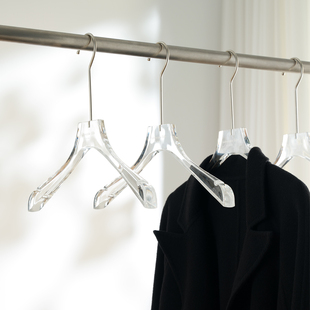 服装 夹挂钩 店专用衣架亚克力透明水晶婚纱无痕防滑定制LOGO成人裤