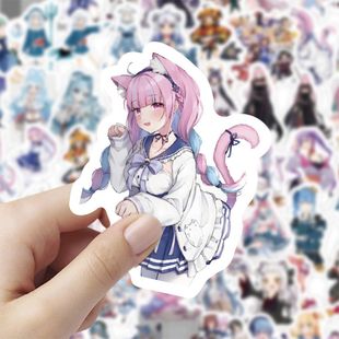 120张hololive贴纸高颜值个性周边diy手账装饰桌面手机壳防水贴画