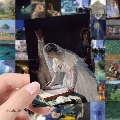 世界名画贴纸ins风高级感