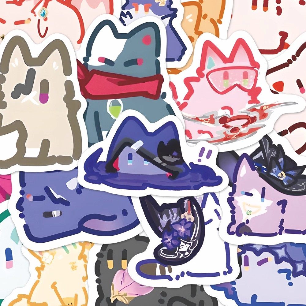 可爱星铁猫猫贴纸崩坏星穹铁道猫塑游戏周边diy装饰平板手机贴画