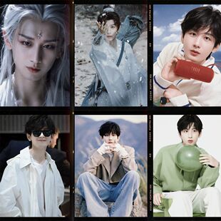 186张成毅拍立得高颜值帅气明星ins风周边贴纸装饰手账笔记本贴画