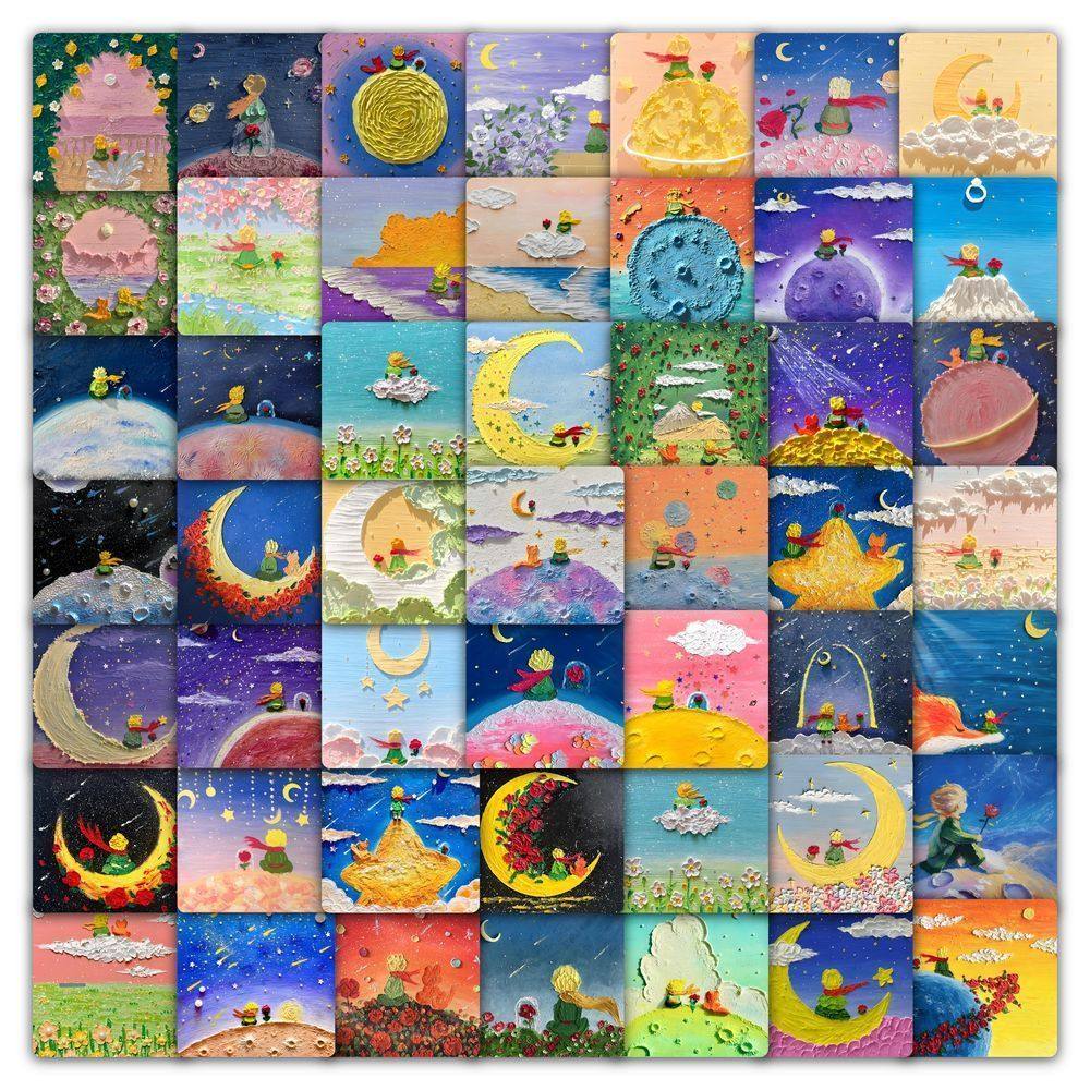 118张小王子油画棒手工绘画名著星空唯美艺术爆款贴纸吉他贴画DIY,文具电教/文化用品/商务用品,贴纸/立体贴纸,淘宝优惠券,粉丝福利购,淘宝优惠卷