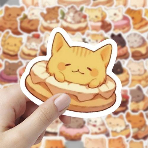 120张饼干小猫卡通可爱贴纸手机装饰手账笔记本贴画桌面diy防水