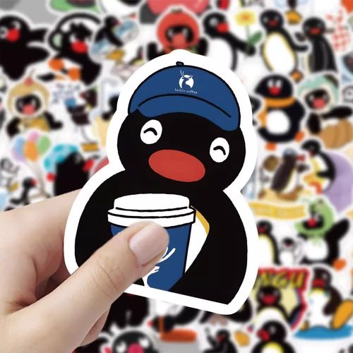 60张pingu企鹅卡通可爱贴纸