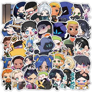 60张无畏契约贴纸卡通动漫可爱Q版装饰手机笔记本电脑防水贴纸diy