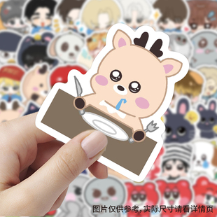 206张riize男团Q版贴纸可爱卡通趣味创意手账装饰行李箱diy防水贴