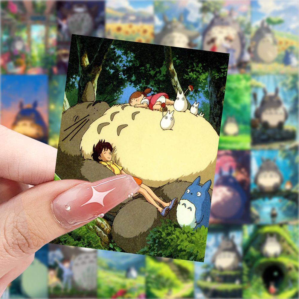 63张宫崎骏龙猫贴纸卡通可爱创意手装饰机壳笔记本电脑防水贴画