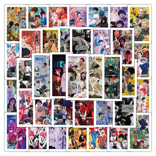 63张权志龙贴纸BIGBANG组合成员周边装 饰手机壳手账本防水贴画diy