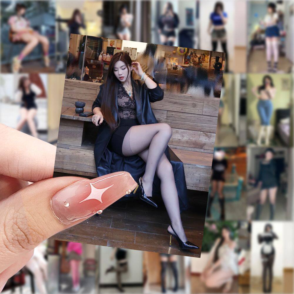 188张肉腿BBW美女性感贴纸笔记本行李箱桌面贴画手机手账装饰贴