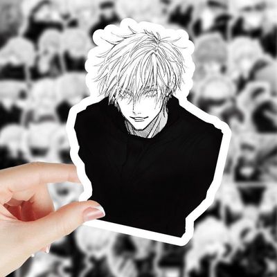 新款130张五条悟黑白贴纸ins