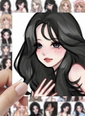 甜酷头像贴纸may风格ins风Y2K纯欲贴画手账平板手机桌面墙面贴纸