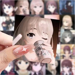 118张哭泣少女乐队贴纸卡通动漫diy手账装饰笔记本防水标签贴画