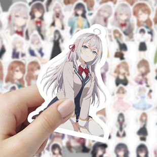 120张不时轻声以俄语遮羞的艾莉同学贴纸动漫卡通防水diy装饰贴画