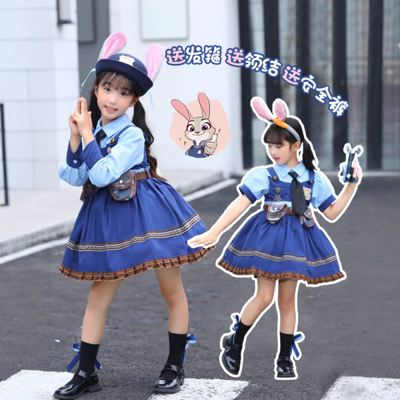 圣诞节迪士尼朱迪兔子儿童裙