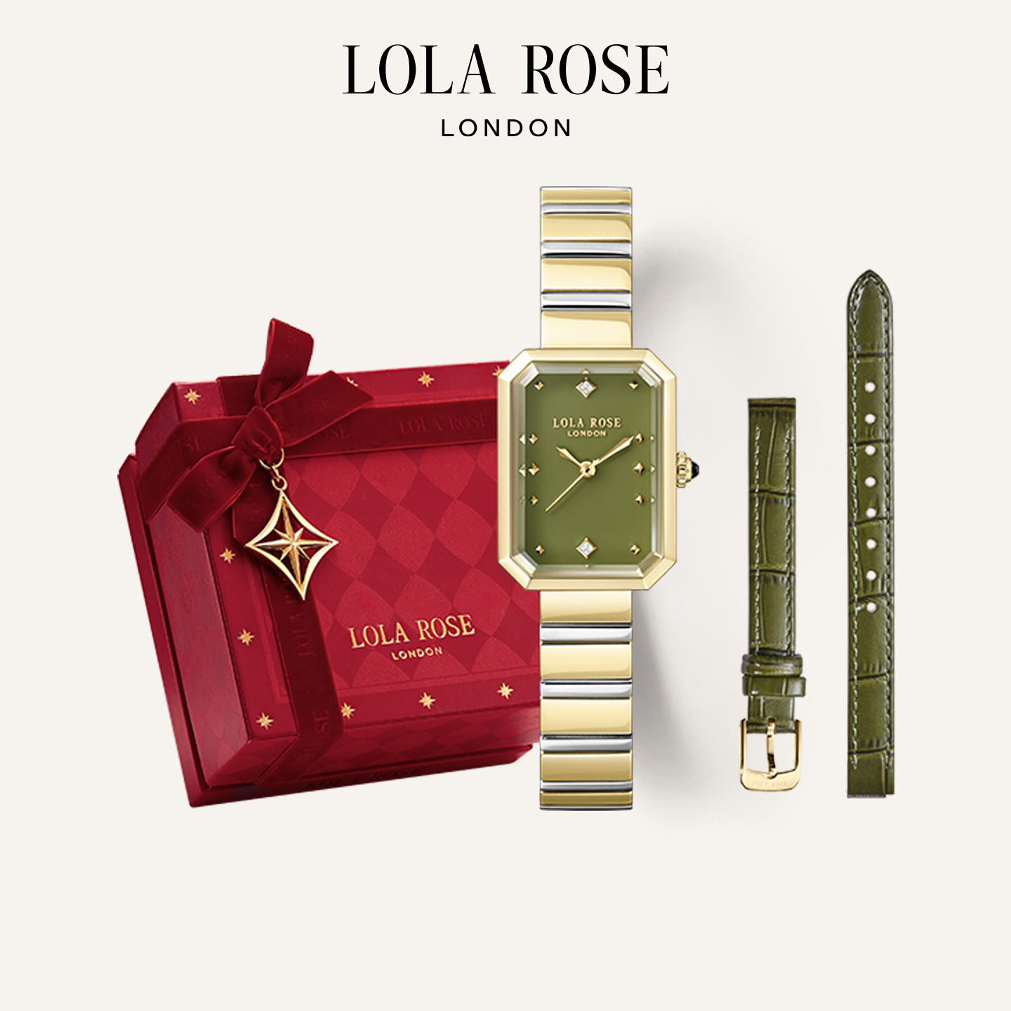 Lola Rose罗拉玫瑰 Ms. Lola 英国方糖小绿表手表女圣诞元旦礼物