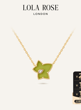 Lola Rose罗拉玫瑰 Ivy 英国常青藤绿玛瑙进口项链女生日礼物