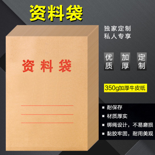 350克可装a4纸大容量简约文件袋