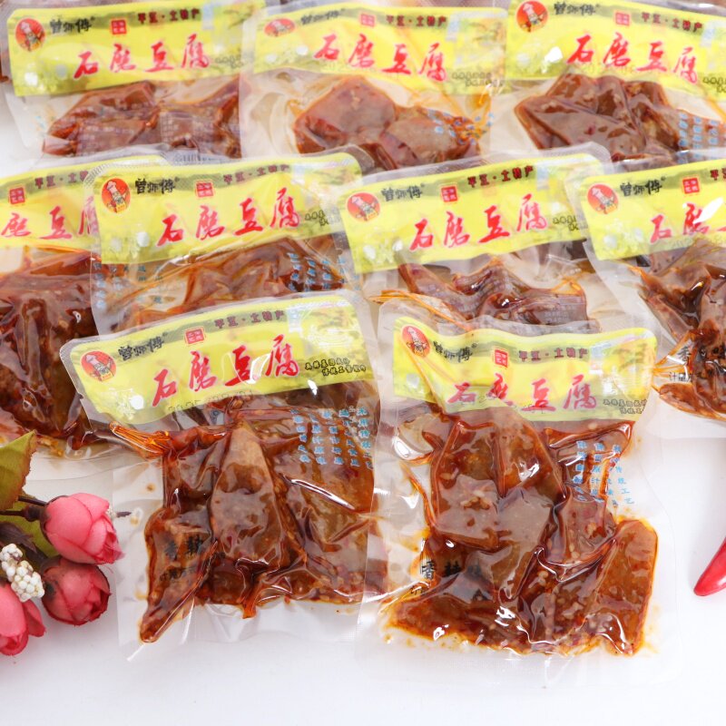 曾师傅石磨豆腐平江特产休闲麻辣小吃香辣豆干酱干麻辣独立包装