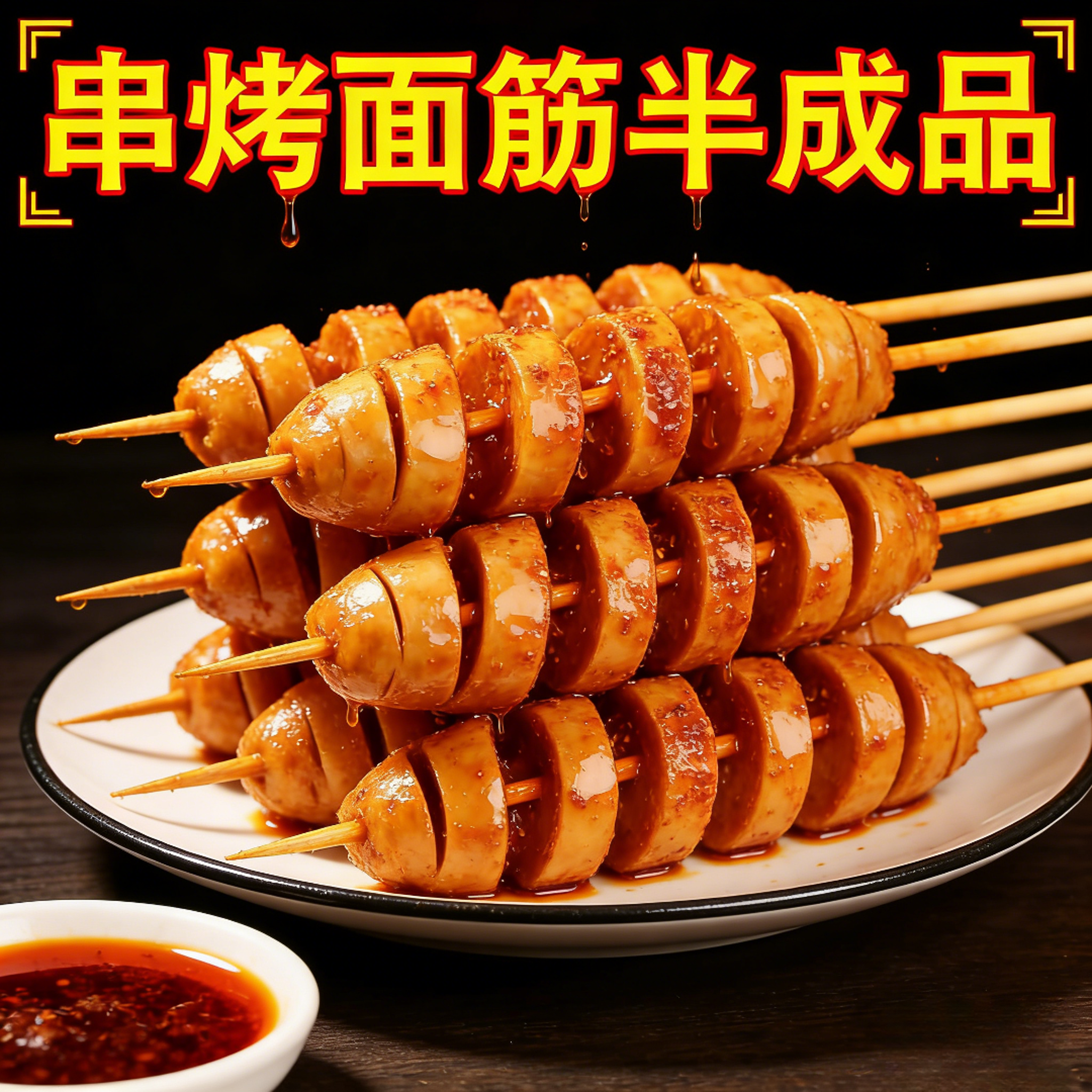 烤大面筋串烧烤食材筋头半成品商用批发烧烤串卷饼小吃官方旗舰店