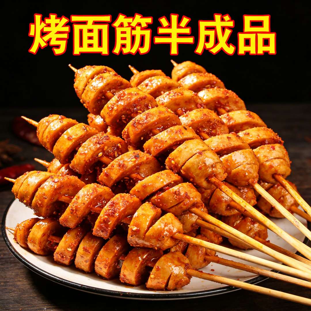烤大面筋串烧烤食材筋头半成品商用批发烧烤串卷饼小吃官方旗舰店