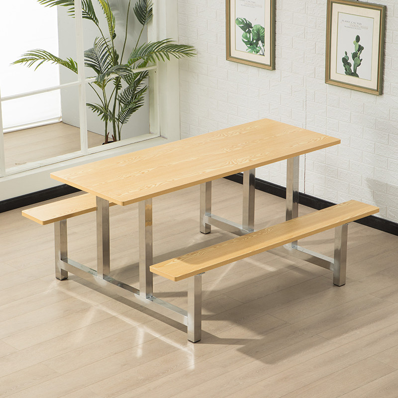 员工不锈钢饭堂桌椅组合食堂餐桌椅连体4/8人学校学生快餐桌四人,住宅家具,不锈钢/PVC餐桌,淘宝优惠券,粉丝福利购,淘宝优惠卷