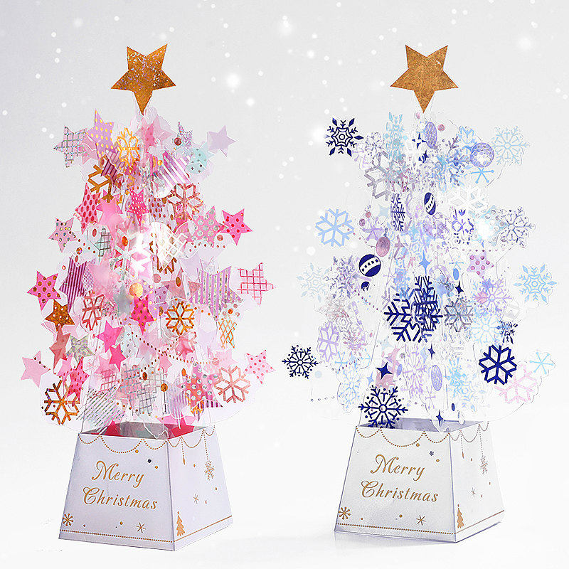 新年圣诞祝福生日贺卡立体ins创意高档礼物精致卡片音乐感恩卡