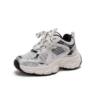 儿童运动鞋2026春夏季新款男童鞋老爹鞋中大童网面透气女童跑步鞋