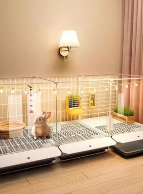 透明观赏兔子笼子家用室内专用大号自动清粪小兔笼养兔窝屋收纳柜