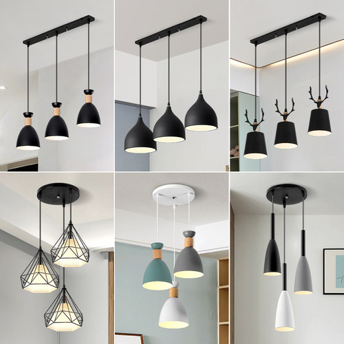 简约现代三头北欧风现吧吊灯