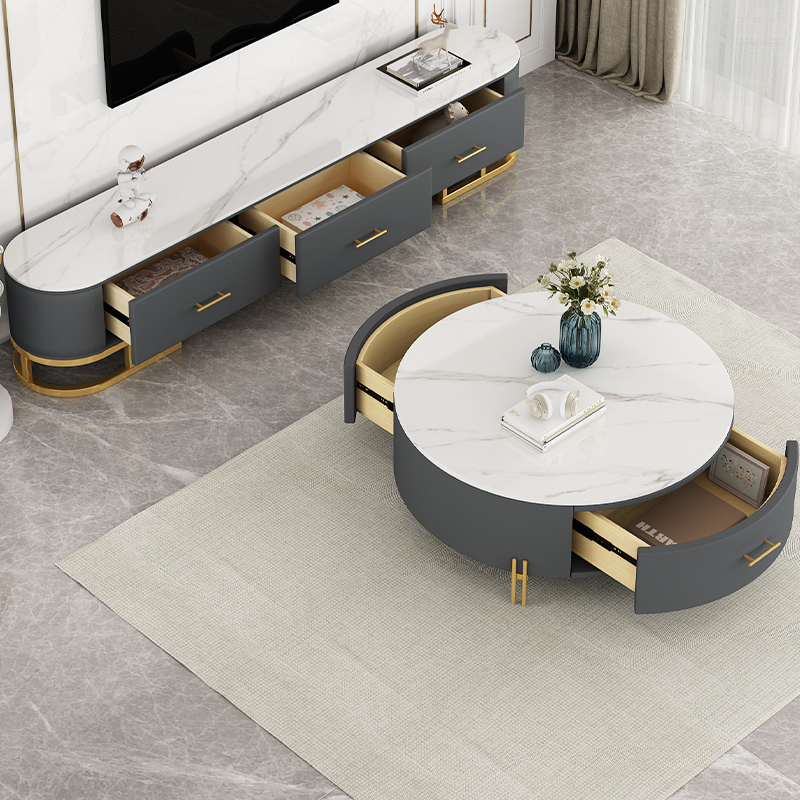 茶几家用客厅岩板电视柜户型组合