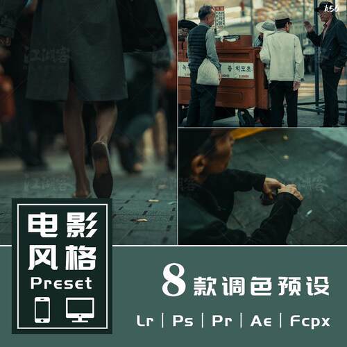 Lr预设PsPr调色转场电影风格胶片人像滤镜手机lightroom预设Lut