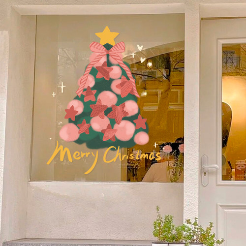 玻璃贴纸双面同色圣诞树