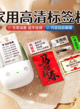 精臣B2Pro家用大尺寸标签打印机300dpi高清蓝牙热敏小型不干胶便签姓名贴纸开关贴食品有效期防水透明niimbot