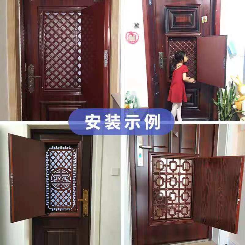 防盗门改加装通风透气透风换气百叶纱窗门入户门中门子母门通风门