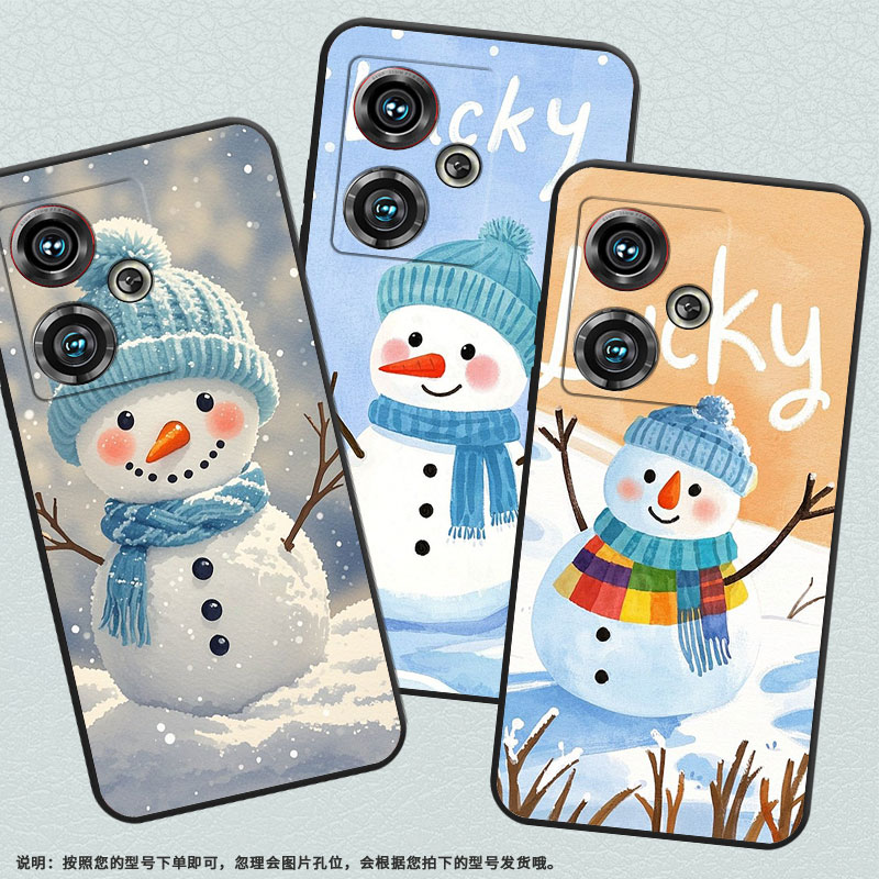 适用努比亚Z40Pro手机壳NX701J高级感雪地上雪人防摔保护套NX711J超薄努比亚Z50Ultra个性NX712J全包边软壳