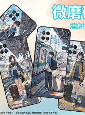 适用RealmeNarzo30手机壳Narzo50黑色RMX3430火车站台真我Narzo50i保护套50iPrime防摔RMX3761硅胶软壳