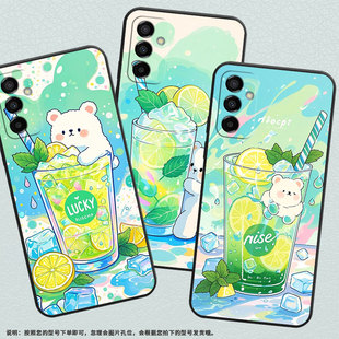 适用三星M02手机壳M21冰蓝色沙杯SM M145F黑色M20硅胶M21s保护套 M105F全包边samsungM12磨砂壳M14防摔爆SM