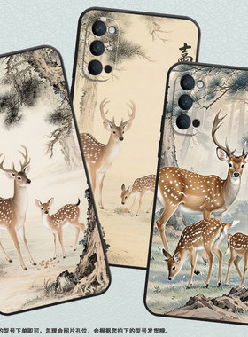 适用OPPOReno手机壳10x纯黑色PCCM00商务0pp0RenoAce保护套Ace2白色梅花鹿Reno2F高级PCKM70轻薄Reno4F软壳