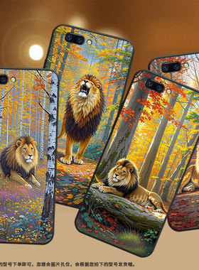 适用OPPOR9ｍ手机壳R9s防摔X9079纯黑色R11超薄0pp0R11s保护套R15x商务R17/A59高级CPH1715成年公狮子外壳