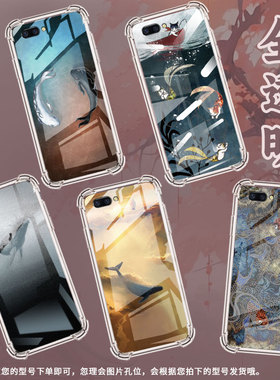适用OPPOR11手机壳OPPOR11t钓鱼猫咪OPPOR11Plus防摔OPPOR11s气囊壳OPPOR11st高级感全包边硅胶保护套