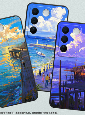 适用vivoV23Pro手机壳V27耐磨V2158蓝色天空vivoV25Pro保护套V29Pro商务V2319防摔V30Pro个性V40Lite软壳