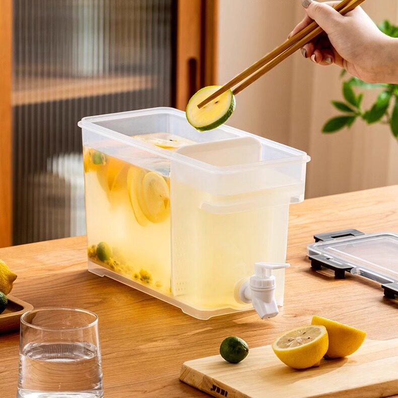 冷水壶家用塑料带龙头冰箱大号冰水壶冷泡果汁桶大容量冷水桶冰