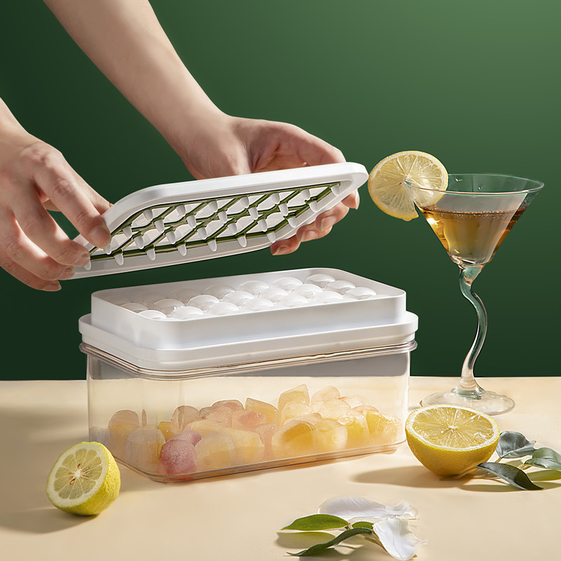 冻冰块模具按压家用冰盒冰冻格28格家用食品级硅胶冰箱制冰盒