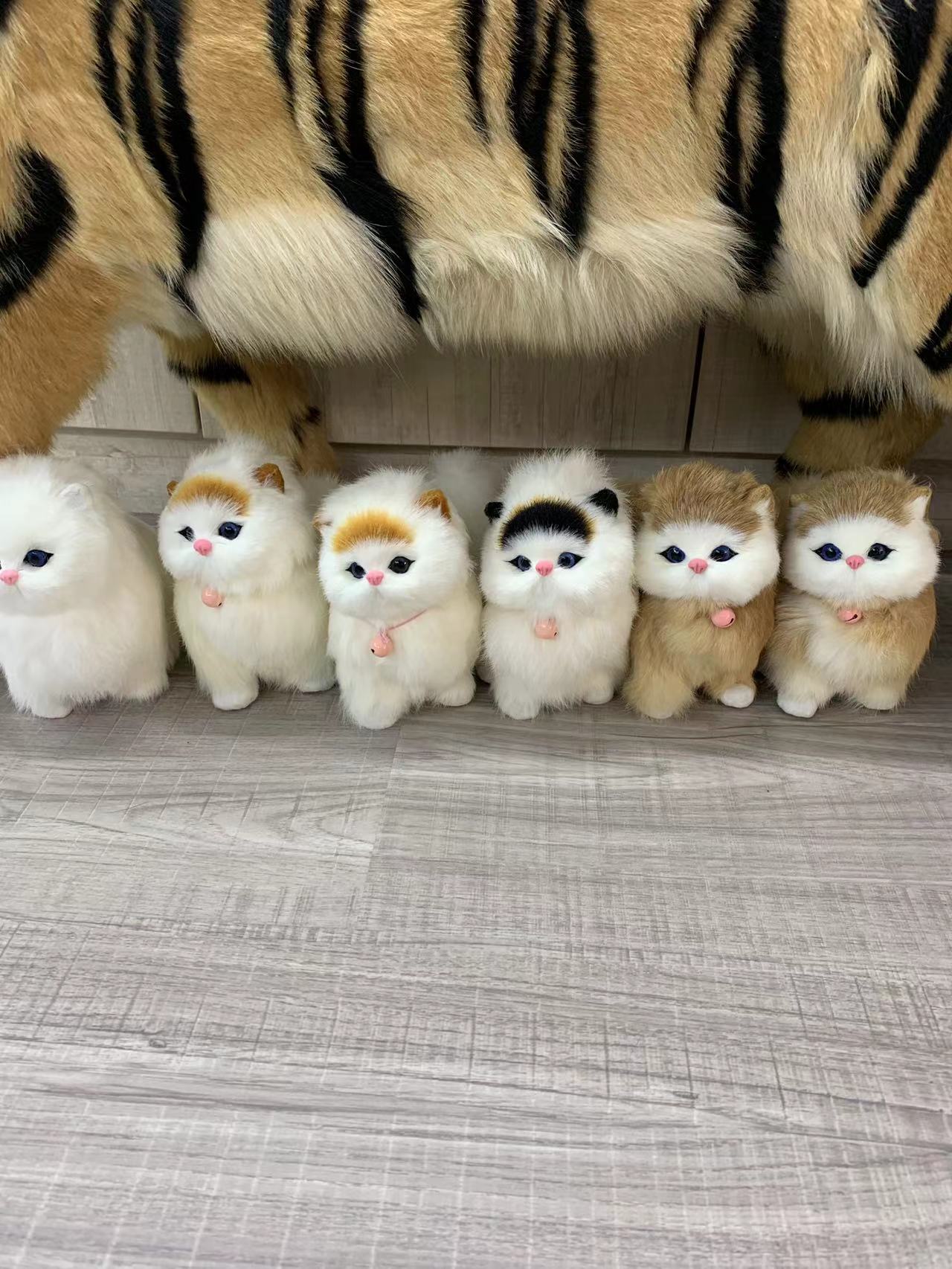 真毛仿真猫玩偶玩具会叫猫咪毛绒小猫咪摆件礼物女孩猫咪公仔萌宠
