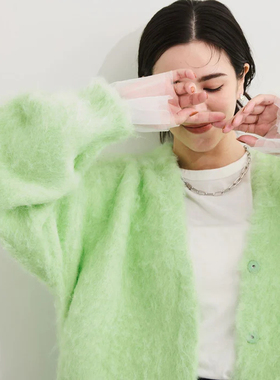 纯元  LE CERCLE p@r r0pé马卡龙  软绵绵羊驼毛针织V领开衫