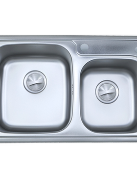科勒厨房水槽加厚304不锈钢厨房双槽洗碗池水槽45924T-2FD-AKF