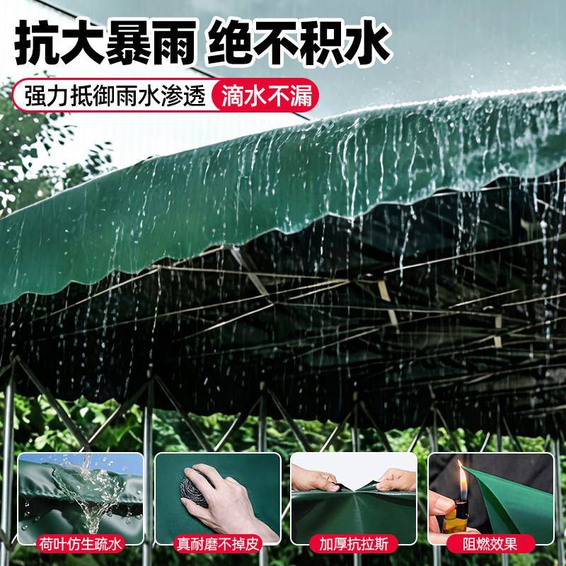 0616用雨棚户外型防雨移动车推拉伸缩仓库活动帐篷摆摊雨蓬停遮大