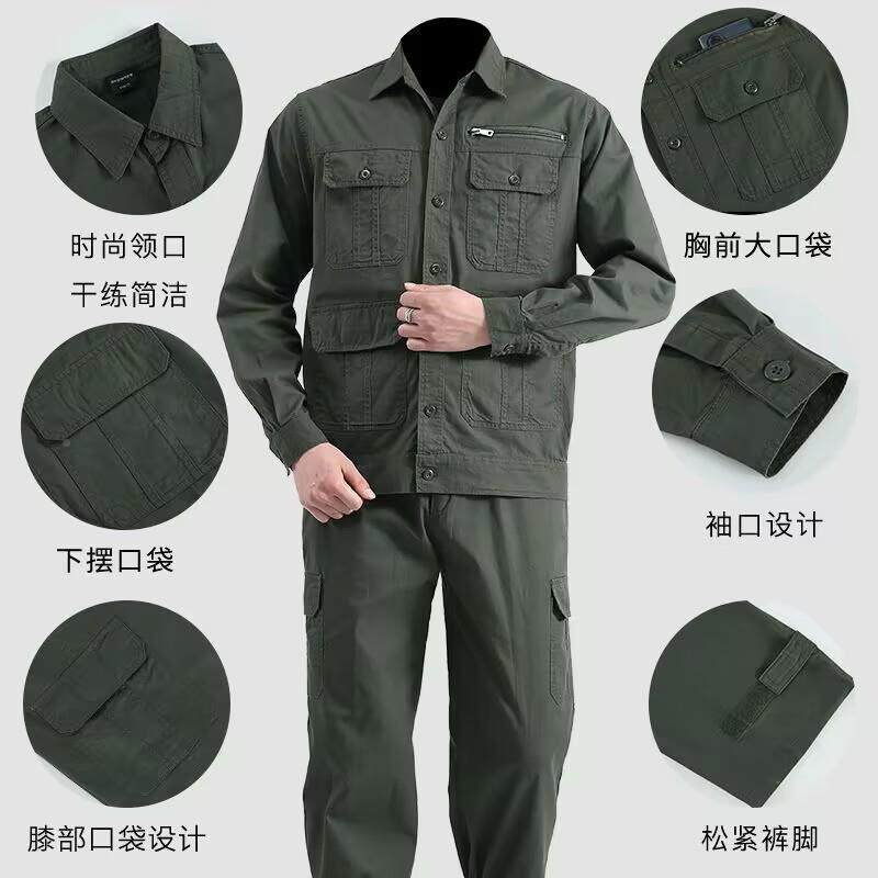 夏季套薄款工作服装男纯棉透气焊电工96369防烫耐劳保服长磨袖工
