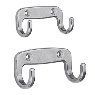 HFZ27-65-85不锈钢304双挂钩重型挂衣钩衣帽钩双钩更衣室简易挂钩