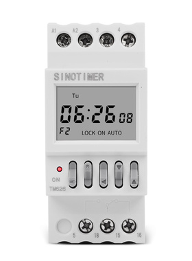 TM626 电源时控开关智能开关定时器控制间隔最小1秒 双组输出220V